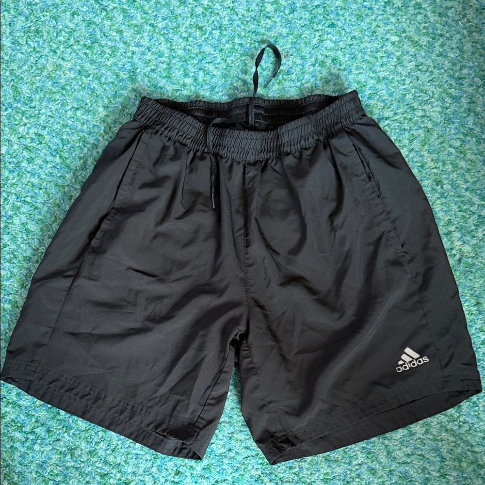 adidas Black Men's Athletic Shorts with Logo
